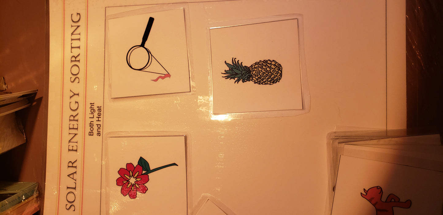 Solar Energy Cut and Paste Card Sort