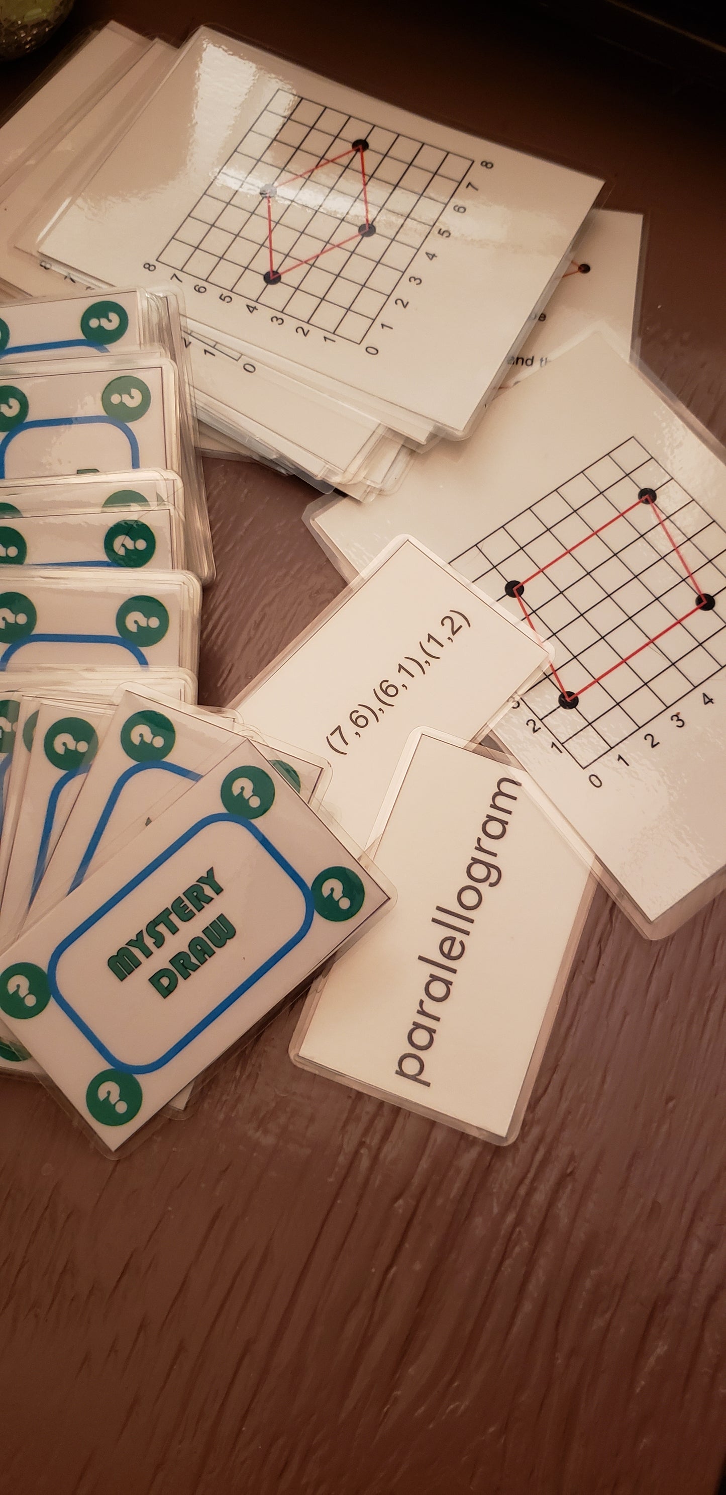 Mystery Draw for Quadrilaterals 3-way Matching Game