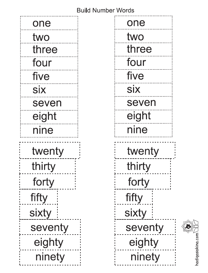 Make Number Words to 100 Activity Set