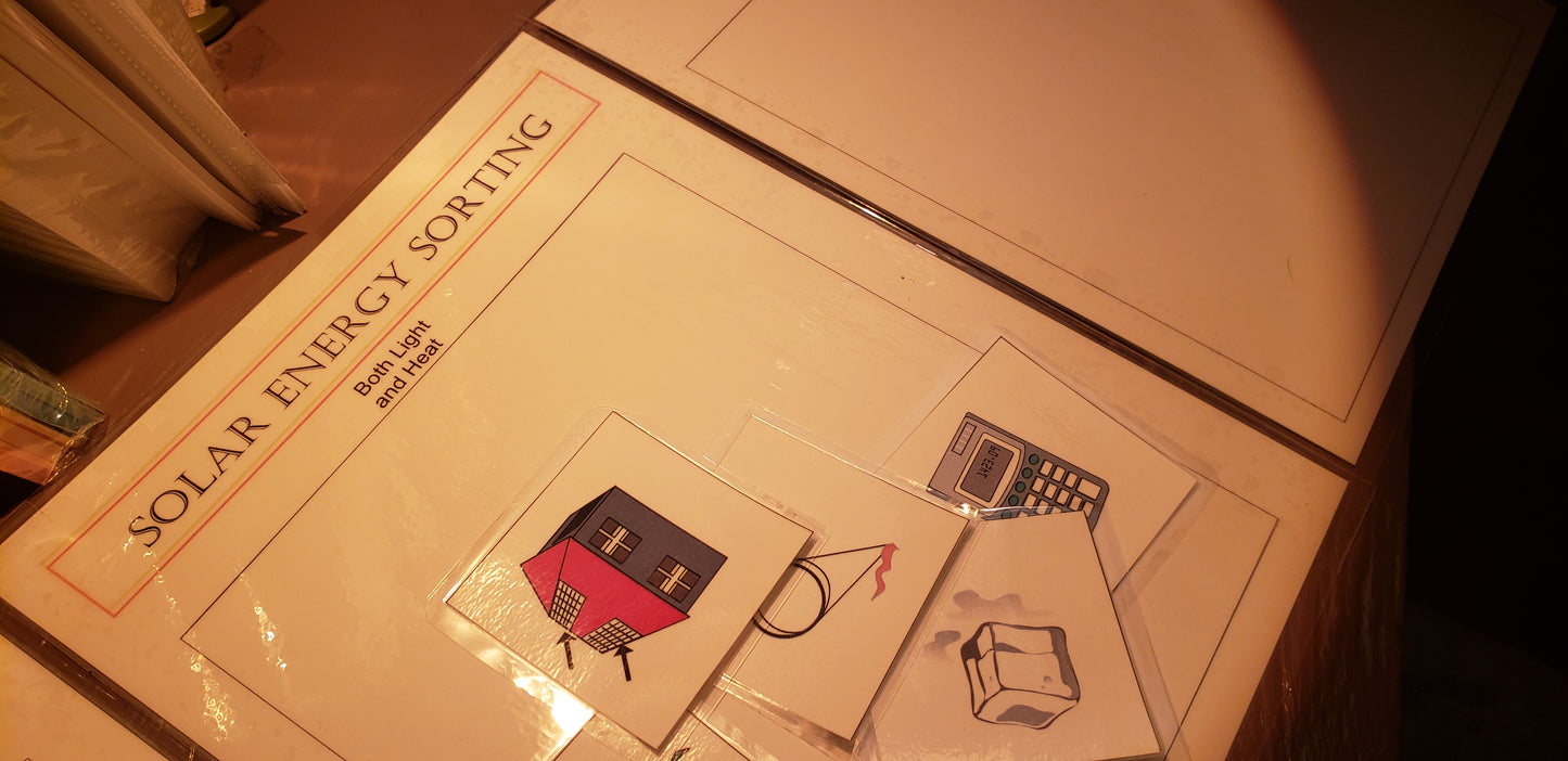 Solar Energy Cut and Paste Card Sort