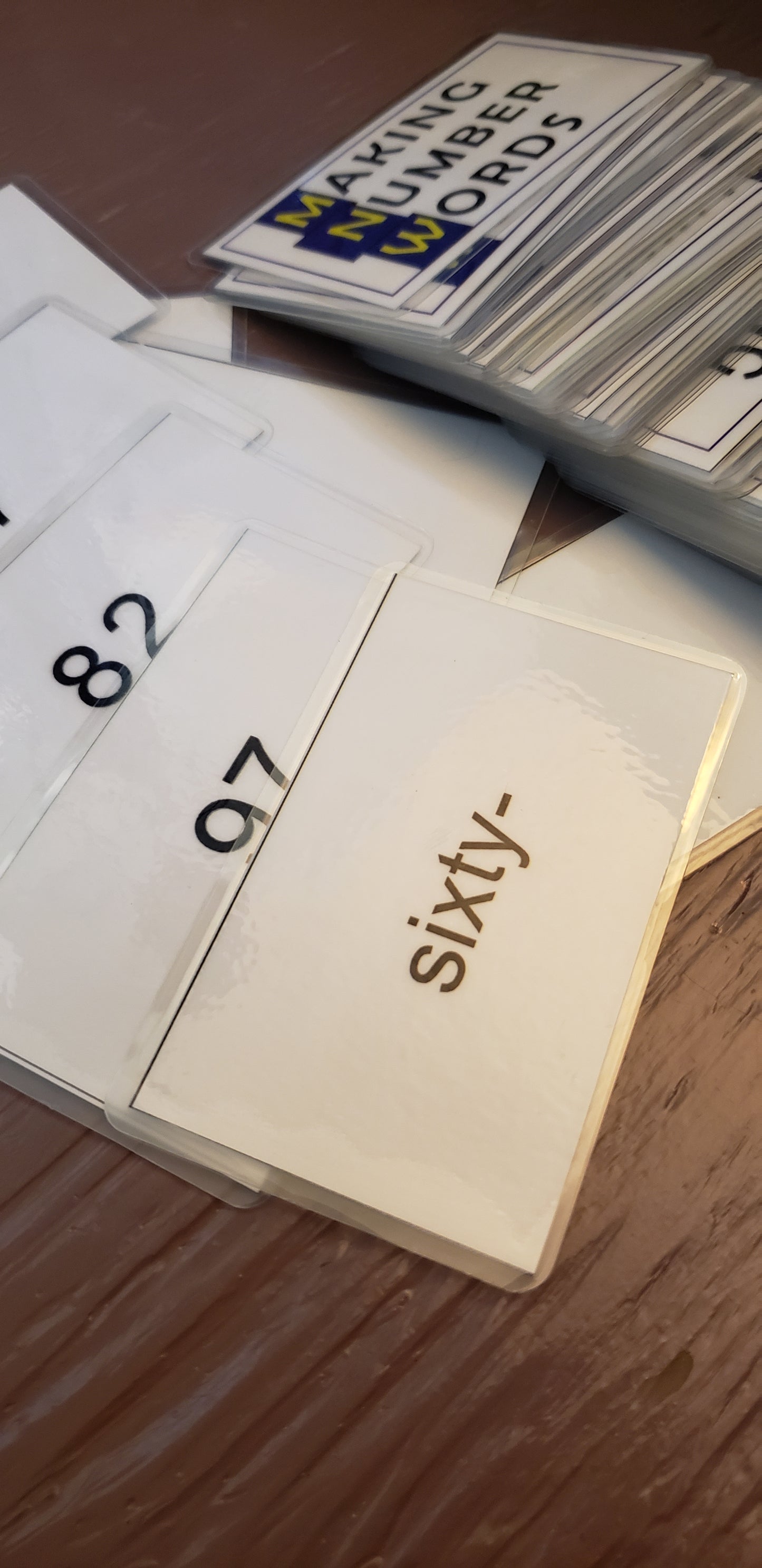 Make Number Words to 100 Card Game