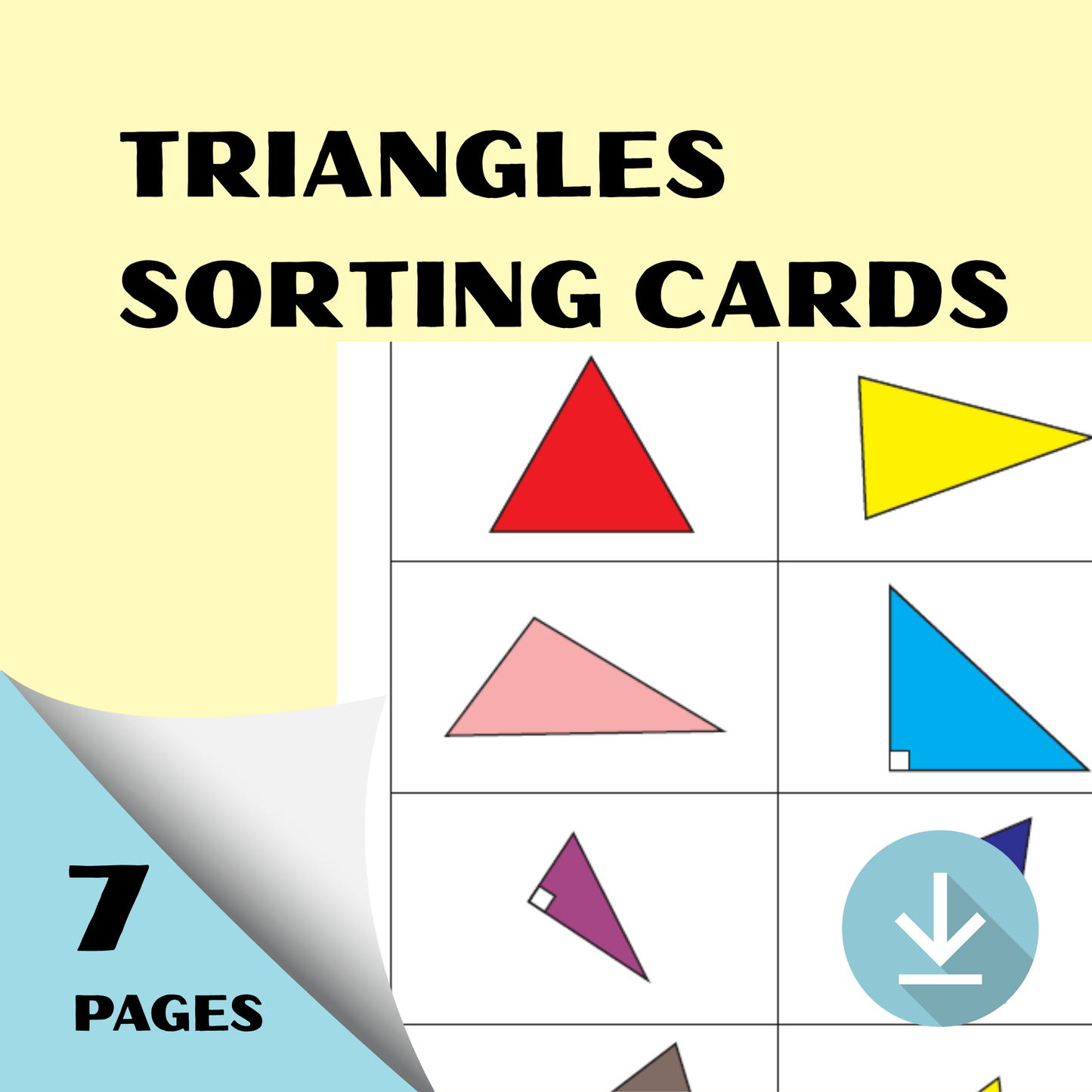 Triangles Sorting Card Set