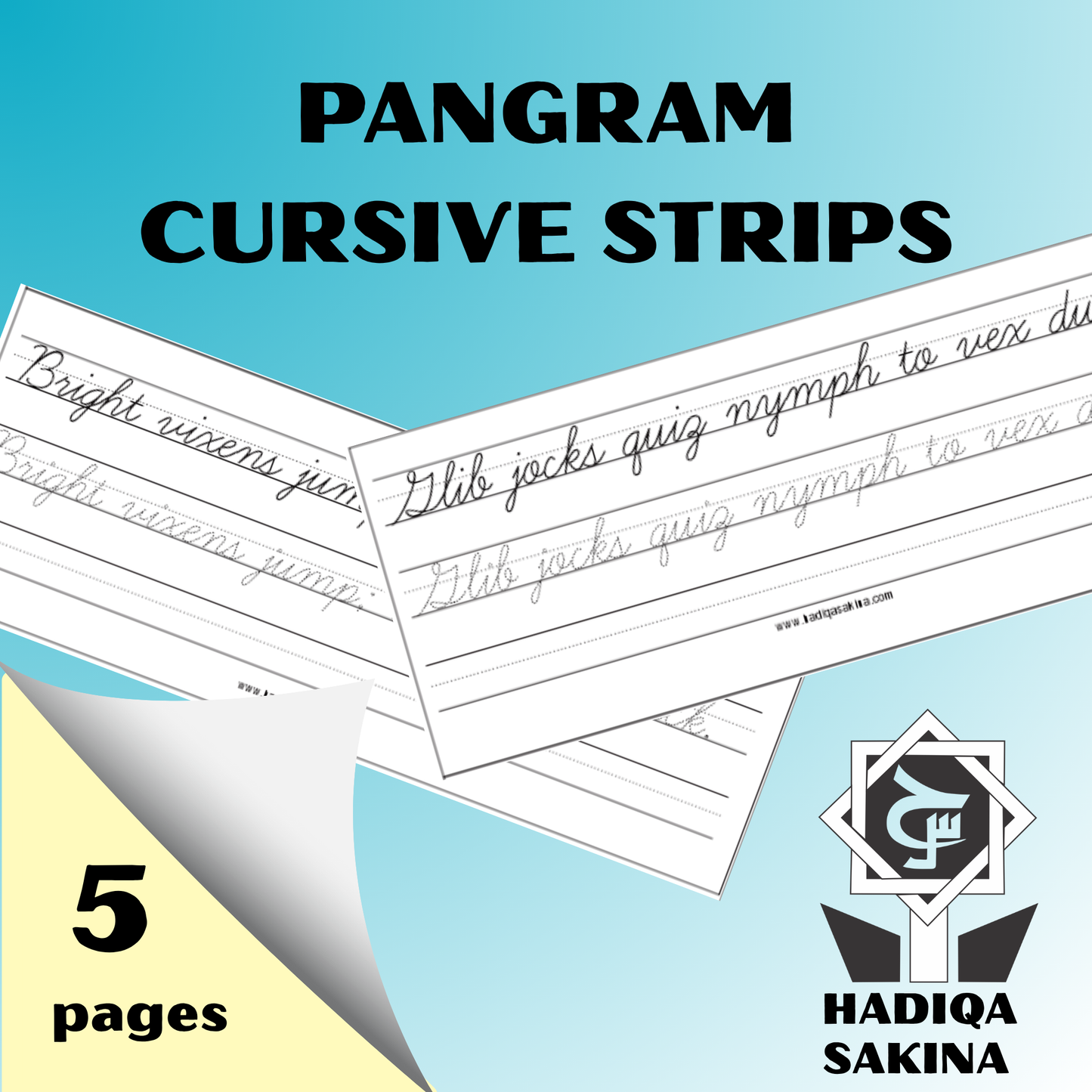 Pangrams Cursive Writing Practice